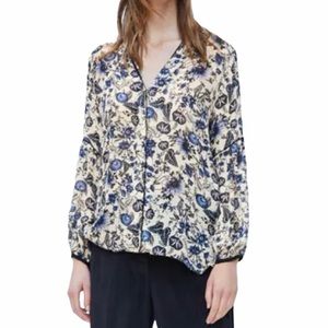 Zara Floral Butterfly Print Blouse